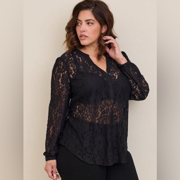 Torrid Harper Lace Pullover Long Sleeve Blouse Size 5x - Picture 4 of 8
